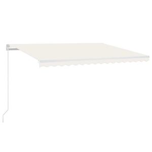 vidaXL toldo automático con LED y sensor de viento crema 450x300 cm