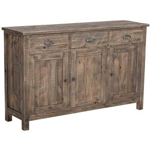 Aparador de madera marrón 140x40x86.5h cm