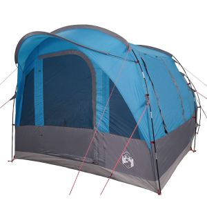 vidaXL tienda de campaña túnel para 3 personas impermeable azul