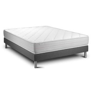 Conjunto vitalmemo 160 x 190 cm somier kit gris