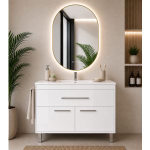 Mueble de baño con lavabo bahia sin espejo 50x40 cm blanco