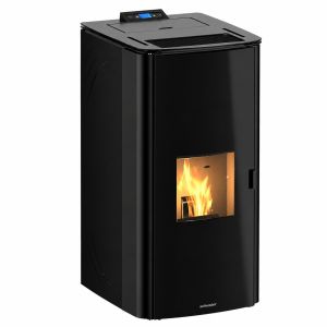 Hidroestufa de pellets idra de 30 kw negra