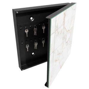 Caja de llaves 30x30x5 la elegancia del mármol, apertura derecha