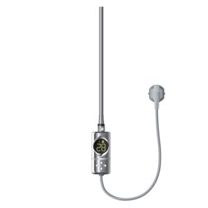 Resistencia cromada de 1200w con termostato y pantalla lcd