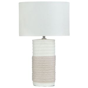 Lámpara de mesa navia porcelana beige claro