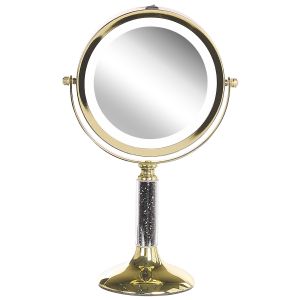 Espejo de maquillaje LED baixas dorado