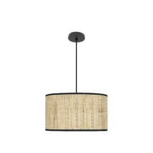 CoLGante moda 2xE27 negro/cañizo oscuro regx40x40 c/difusor