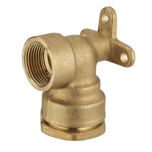 Codo f3/4 con compresión de latón d.25 para tubo de polietileno