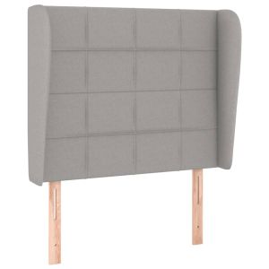 vidaXL cabecero con orejas de tela gris claro 83x23x118/128 cm