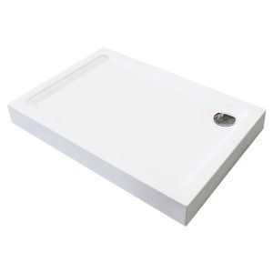 Ondee - plato de ducha lary - antideslizante - 80x120 - acrílico - blanco