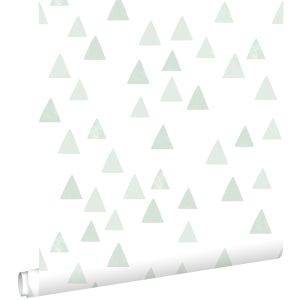 Estahome papel pintado triángulos gráficos menta verde 53 cm x 10.05 m