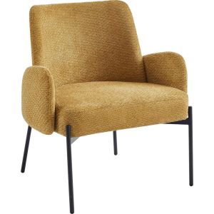 Alex-sillón de tela ocre ikon