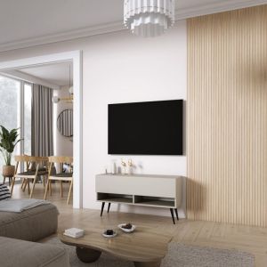 Mueble tv contemporáneo - cachemira - patas negras - 100x32x52 cm