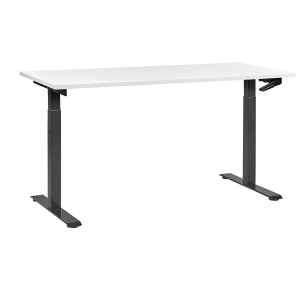 Escritorio de altura regulable manual destines 160 cm 72 cm blanco/negro