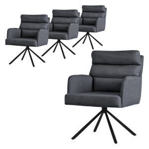 4x silla de comedor giratoria asiento cocina con