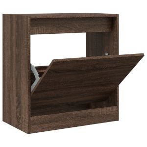 vidaXL zapatero de madera de ingeniería marrón roble 60x34x63,5 cm