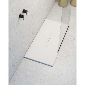 Plato de ducha poalgi - 70x120 cm - blanco - serie clay - extraplano