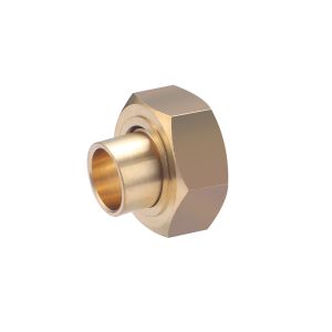 Conector de latón para soldar ø14 - conector h con tuerca giratoria de 3/4