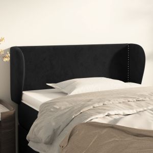 Cabecero de terciopelo negro 103x23x78/88 cm eso2936