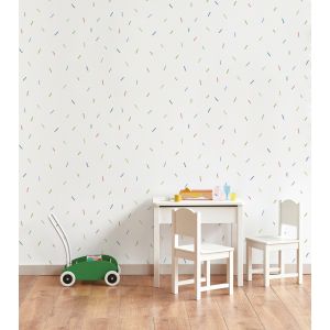 Papel pintado tnt autoadhesivo confeti multicolor 53x300 cm