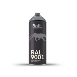 Spray bolt premium acrilico brillante ral 400 ml (ral 9001 blanco crema)