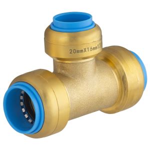 Conector automático universal en t reducido ø20 - ø16 - ø20 tout push