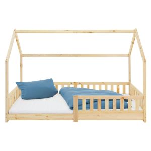Cuna tipi + protección anticaída 200x90cm nature ecd germany