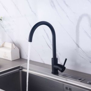 Grifo de cocina monomando sky bath negro mate inox s304