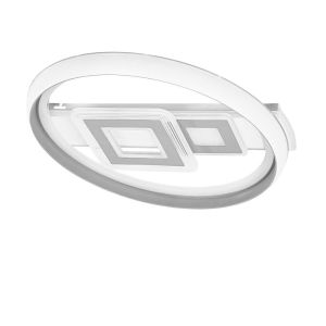 Plafon 80w sucre 3000-4000-6500k blanco/gris 7x51x51 cm regulador de intens