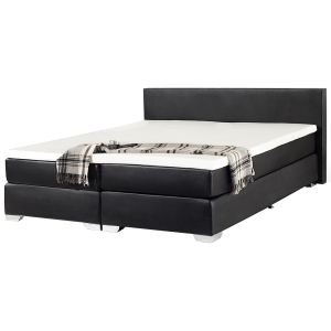 Cama continental piel sintética president 180 x 200 cm negro