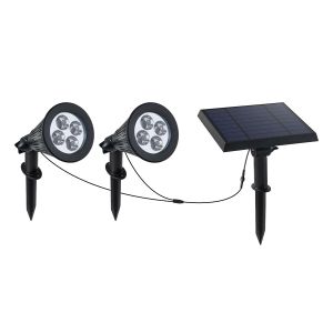 Juego de 2 focos solares conectados 400lm family spiky
