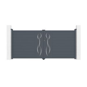 Pack puerta batiente automática life 3,5m h.160cm + motor tanker b700