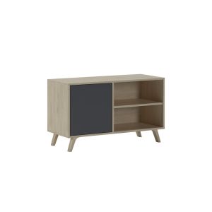 Mueble tv con patas y almacenamiento 95 cm wind puccini - gris antracita