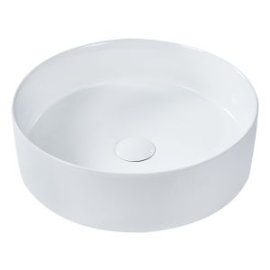 Lavabo sobre encimera tebar ⌀ 40 cm cerámica blanco