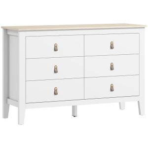 Cómoda para dormitorio 120x40x78 cm color blanco Homcom