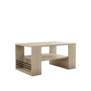 Mesa de centro de madera <<iris>> - 80 x 50 x 40 cm - travertino