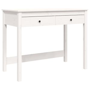 vidaXL escritorio con cajones madera maciza de pino blanco 100x50x78cm