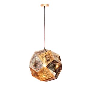 Lámpara de techo colgante polyhedron 1 azabak - 60 w - dorado - metal