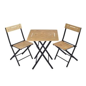 Wellhome 3p set de mesa y sillas de 60x73x60 cm