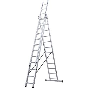 Escalera aluminio extensible 3 tramos 10 peldaños