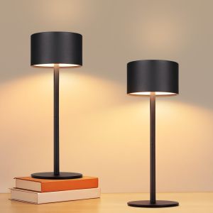 Nettlife lámpara de mesa negro 9x9(2er-set)
