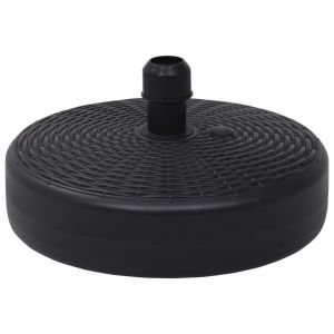 vidaXL base de sombrilla rellenable con arena/agua negro 24 l