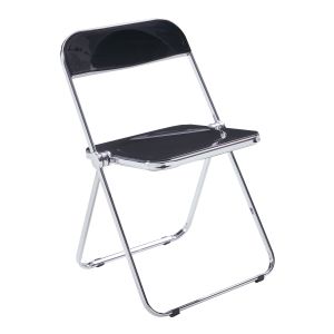 Set de 4 sillas plegables pornainen 74x46x47cm negro [en.casa]