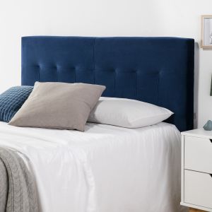 Cabecero tapizado nápoles 140x100 cm azul, para cama 135, terciopelo