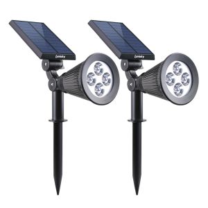 Juego de 2 focos solares 200lm spiky