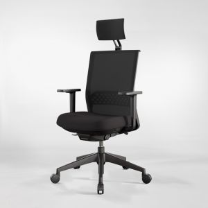 Actiu stay silla  ergonomica carbon black - con cabezal, 2 d