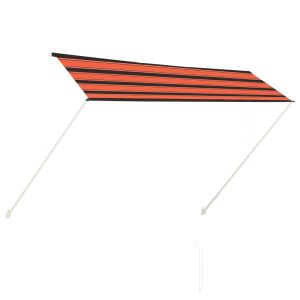 vidaXL toldo retráctil naranja y marrón 300x150 cm