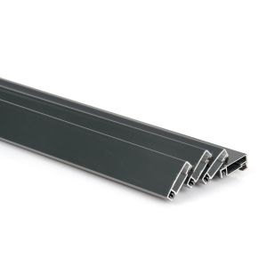 Pack 4 perfiles de aluminio para mosquitera 160 cm - gris antracita