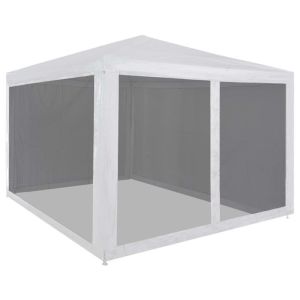 vidaXL carpa de celebraciones con 4 paredes de malla 3x3 m