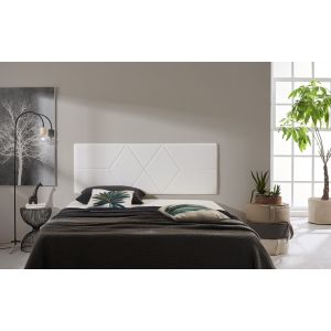 Cabecero 140 dos rombos polipiel 152x57x5cm blanco